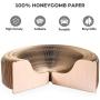 YOUTHINK Cat Scratcher Cardboard, Collapsible Cat Scratcher Lounge Bed with Ball Toy Bell & Catnip, High Density Recycled Corrugated Kitty Scratching Pad Cats Turbo Toys