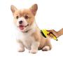 Dogs Retractable Grooming Self Cleaning Slicker Brush for Long Haired Dog Brush for Puppies Cat Brush for Shedding Medium Hair Short Hair Matted Hair Curly Hair Pet (Yellow)