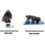 Scmkd Dog Cat Feeding Mat Silicone Pet Food Mat Non-Slip Cat Dog Bowl Mat Easy Clean Raised Edges Cat Dog Mat for Food and Water