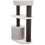 Royal Pet Club Cara Gray Cat Tower for Large Cats, with Scratching Posts, Two Platforms, Top Platform Padded with Back Rest, Condo, Removable Cushion (44444)