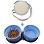 SEACPRO Food Grade Silicone Portable Collapsible Pet Bowl with Carabiner and Shoulder Strap, Set of Two Bowls for Hiking, Camping, and Traveling, Safe for Feeding Dogs Cats with Food and Water SEACPRO Food Grade Silicone Portable Collapsible Pet Bowl with Carabiner and Shoulder Strap, Set of Two Bowls for Hiking, Camping, and Traveling, Safe for Feeding Dogs Cats with Food and Water