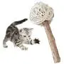 ocijf179 Cat Toy Pet Cat Kitten Wood Matatabi Bell Rattan Ball Snack Stick Molar Chewing Toy - Wood Color