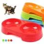 LeSharp Dog Accessories, Pet Puppy Dog Cat Food Water Dish Feeder Plastic No Slip Double Bowl Dispenser - Green LeSharp Dog Accessories, Pet Puppy Dog Cat Food Water Dish Feeder Plastic No Slip Double Bowl Dispenser - Green