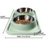 L.D.Dog Cat Bowls for Food and Water with Stand, Cat Food Bowls Non-Spill and Non-Skid, Removable Stainless Steel Bowls for Cats, Small Size Dogs