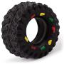 Mr.yang Tire Dog Toys Interactive Squeaky Dog Toys 1pcs（Black）