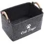 Geyecete CAT Toys Storage Bins - with Wooden Handle, Pet Supplies Storage Basket/Bin Kids Toy Chest Storage Trunk-CAT Geyecete CAT Toys Storage Bins - with Wooden Handle, Pet Supplies Storage Basket/Bin Kids Toy Chest Storage Trunk-CAT