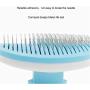 PETPOPO 2 Colors Pet Grooming Brush,One Button to Self Cleaning,Round Head Steel Needle with Strong Flexibility,Fits The Hair And Promotes Blood Circulation,Sicker Brush,for Dog and Cat and Small Pets