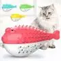 ocijf179 Cat Toy Pet Cat Kitten TPR Puffer Fish Toothbrush Catnip Molar Soft Bite Chew Play Toy - Blue ocijf179 Cat Toy Pet Cat Kitten TPR Puffer Fish Toothbrush Catnip Molar Soft Bite Chew Play Toy - Blue