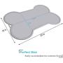 UPSKY Dog Cat Food Mat Large 22'' x 16'' Non-Slip Pet Dog Feeding Mat Waterproof Silicone Dog Food Tray, Bone-Shaped Easy to Clean Dog Cat Placemat