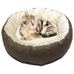 CHEWIE Comfortable Round Cat Bed and Small Dog Bed, Bite Resistance, Non-Slip and Waterproof Bottom,High Walls, Machine Washable