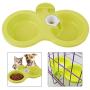 Hanging Pet Food Water Bowl, Dog Cat Double Bowl with Hanger Automatic Gravity Water Drinking Fountain Removable Small Pets Feeder for Cat Dog Puppy Crate Cage