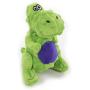 goDog Dinos T-Rex Tough Plush Dog Toy with Chew Guard Technology, Green, Small