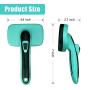 YOPETAYU Self Cleaning Slicker Brush with Plastic Tips for Medium, Large Dog & Cat for All Hair Types. Gently Remove Loose Hair, Shedding Fur, Mats & Tangled Hair. Pet will love this Grooming Tool