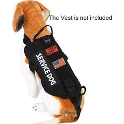 ELUTONG Dog Patches Service Dog Reflective Light in The Dark - Ask to Pet Tags for Hook and Loop Patches Vests and Harnesses for Dogs, Puppy,Pets