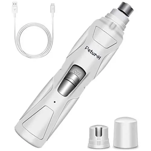 Petural Dog Nail Grinder, Upgrade 2-Speed Pet Nail Trimmer Painless Paws Grooming,Electric Rechargeable Nail Grinder Trimming Tool Smoothing for Small Medium Large Dogs & Cats (White) Petural Dog Nail Grinder, Upgrade 2-Speed Pet Nail Trimmer Painless Paws Grooming,Electric Rechargeable Nail Grinder Trimming Tool Smoothing for Small Medium Large Dogs & Cats (White)