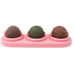 ocijf179 Cat Liking Toy Funny Catnip Catmint Matatabi Cat Liking Playing Chew Mint Ball Toy Pet Supplies - Blue