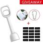 M MAYbabe Pooper Scooper,Dog Pooer Scooper for Large Dogs, No Setup One-Handed Dog Poop Scooper,15rolls Poop Bags Included, Give Away Dispenser and Leash Clip.(White) 19 Inches