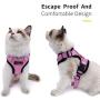 Cat Harness and Leash for Walking, Outdoor Escape Proof Pet Vest for Cats, Small Dogs and Rabbit, Comfortable Breathable Soft Mesh with Bright Reflective Straps, Easy Adjustable Neck and Chest Size