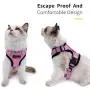 Cat Harness and Leash for Walking, Outdoor Escape Proof Pet Vest for Cats, Small Dogs and Rabbit, Comfortable Breathable Soft Mesh with Bright Reflective Straps, Easy Adjustable Neck and Chest Size Cat Harness and Leash for Walking, Outdoor Escape Proof Pet Vest for Cats, Small Dogs and Rabbit, Comfortable Breathable Soft Mesh with Bright Reflective Straps, Easy Adjustable Neck and Chest Size