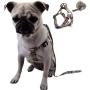 Dog Harness for Small Dogs with Leash Easy Walk No Pull Soft Comfortable Fabric Geometric Pattern (L（Width 0.98'' Chest 21.6-30.7'' 58-74lb）, Geometric Pattern)