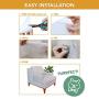 Claw Stopper (9 Piece Set) Cat Furniture Protection Kit - Includes 8 X-Large Scratch Guard Sheets and 82 Specialized Pins - Easy to Install, Compatible with Sofas, Chairs and Couches - Pet-Safe Vinyl