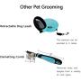 Pet Dog Cat Grooming Tools Kit 5in1 Box Set Dematting Deshedding Grooming Brush Comb Nail Trimmer Clipper Pet Grooming with Dog Retractable Leash