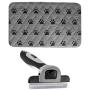 Gorilla Grip Reusable Pet Pad and Dog and Cat Grooming Brush, Washable Pad for Crates and Beds is Size 28x18, Fits 30 Inch Dog Crates, Pet Brush Reduces Shedding, 2 Item Bundle