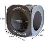Feline Ruff Home Sweet Home Pop Up Cat Cube. A Collapsible Indoor Cat House. Covered Pet Bed Hideaway Cave for Dogs and Other Pets Too.