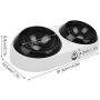 Slanted Dog Bowl for Bulldogs,French Bulldog Bowl,Double Food Water Bowls for Flat-Faced Dogs & Cats,BPA Free Tilted Plastic Feeding Raised Bowls,Non-Skid Slope Base Stand & Non-Spill Pet Feeder Dish