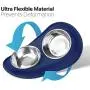 Flexzion Double Dog Bowl Feeding Station, Skid Proof Silicone Base with Spill Proof Raised Lip & Two 12oz Stainless Steel Bowls for Food and Water, Ideal for Small to Medium Size Dogs Cats Pet Flexzion Double Dog Bowl Feeding Station, Skid Proof Silicone Base with Spill Proof Raised Lip & Two 12oz Stainless Steel Bowls for Food and Water, Ideal for Small to Medium Size Dogs Cats Pet