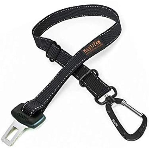 Mighty Paw Dog Seat Belt | Pet Safety Belt, Created with Human Seatbelt Material. All-Metal Hardware with Adjustable Length Strap. Keep Your Dog Secure in The Car