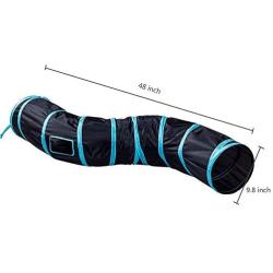 BEIKOTT Collapsible Cat Tunnel, Cat Tube Kitty Tunnel, Cat Pet Tunnel Toys with Peek Hole and Toy Ball, Small pet Tunnel for Kitty, Puppy, Rabbit