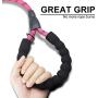 QUXIANG 2 Pack Dog Leash 5 FT Premium Quality Heavy Duty Nylon Pet Training Leash with Padded Handle Collapsible Pet Bowl Highly Reflective Rope Threads for Medium and Large Dogs Sturdy (Black/Pink)