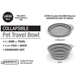 RUFFIN IT Collapsible Bowl, 17oz Small, Variety of Colors Pink