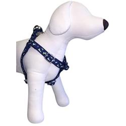 TOP PAW Dog Harness for Small Dogs w/Girth 14''-20'' Dog Bones Paws 03S