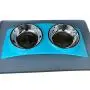 ZEXPRO Double Pet Food Bowls - Dog Bowls & Cat Bowls Made with Premium Stainless - Raised Feeding Stand with Non-Slip Silicon Mats Made with PP - Perfect for Cats and Small Dogs ZEXPRO Double Pet Food Bowls - Dog Bowls & Cat Bowls Made with Premium Stainless - Raised Feeding Stand with Non-Slip Silicon Mats Made with PP - Perfect for Cats and Small Dogs