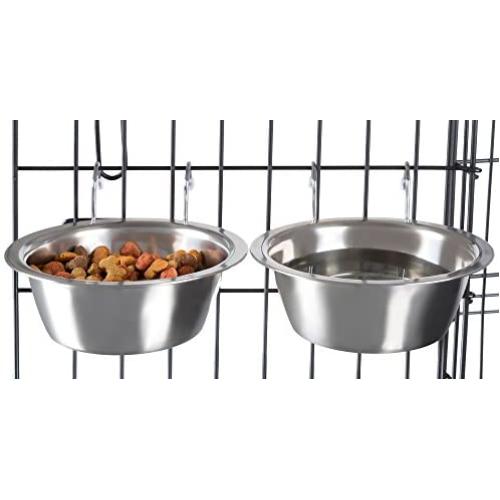 PETMAKER Stainless Steel Hanging Pet Bowls for Dogs and Cats