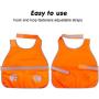 Geyoga 2 Pieces Dog Reflective Vest Adjustable Dog Safety Vest Pet Dog High Visibility Apparel for Outdoor Activities Walking Hunting