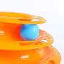 Three Levels Pet Cat Toy Tower Tracks Disc Cat Intelligence Amusement Triple Disc Cat Toys Ball Training Amusement Cat Tower