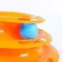 Three Levels Pet Cat Toy Tower Tracks Disc Cat Intelligence Amusement Triple Disc Cat Toys Ball Training Amusement Cat Tower
