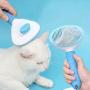PETPOPO 2 Colors Pet Grooming Brush,One Button to Self Cleaning,Round Head Steel Needle with Strong Flexibility,Fits The Hair And Promotes Blood Circulation,Sicker Brush,for Dog and Cat and Small Pets