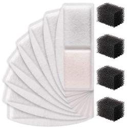 Veken 8 Pack Replacement Filters & 4 Pack Replacement Pre-Filter Sponges for 100oz/3L Automatic Pet Fountain Cat Water Fountain Dog Water Fountain