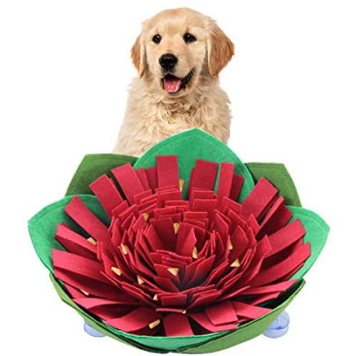 DYJKOUG Pet Snuffle Mat for Dogs, Interactive Feed Game for Boredom, Pet Puzzle Toys for Large and Small DogsEncourages Natural Foraging Skills for Dog Treat Dispenser Indoor Stress Relief, Stable