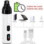SR SUREADY Dog Nail Grinder - Professional Speed Electric Rechargeable Pet Nail Grinder Trimmer Painless Pawn Grooming & Smoothing for Small Medium Large Dogs & Cats