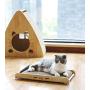 MXiiXM Cat Tree Tower, Wall Mounted Scratching Post Climbing Frame Cat Scratching Pads Furniture Corrugated Cat Scratch Cardboard Couch Scratching Lounger Sofa with Catnip