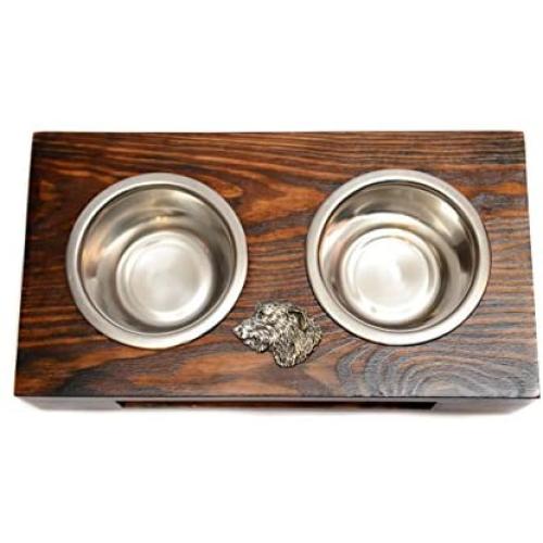 Irish Wolfhound, a Dogs Bowl with a Relief from ArtDog