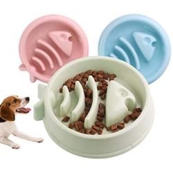 GaoCold Fish Shape Slow Feeder Dog Bowl,Funny Feeder No Chocking Slow Feeder Bloat Stop Dog Food Water Bowl