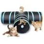 Creaker 3 Way Cat Tunnel, Collapsible Pet Toy Tunnel Ball Cat, Puppy, Kitty, Kitten, Rabbit