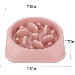 DotPet Slow Feeder Bowl, Fun Interactive Feeder Bloat Stop Dog Bowl Preventing Feeder Anti Gulping Drink Water Bowl Fan Shape Healthy Eating Diet for Pet Puppy