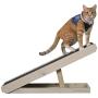 Alpha Paw Cat Ramp & Cat Scratcher, 2 in 1 - Large Sturdy Carpeted Incline Scratchy Ramp - Cat Scratch-Able Furniture, Cat Scratchers For Indoor/Outdoor Cats - Adjustable Height & Replaceable Carpet